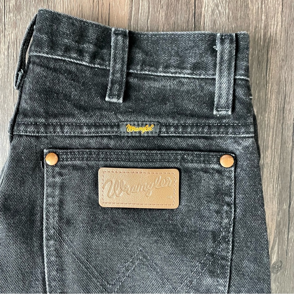 Vintage Wrangler Black Jeans Denim Pants Sz 29 x 30 Retro Cowboy Western - Picture 14 of 14
